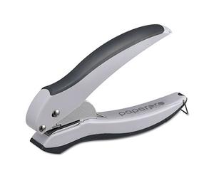 Bostitch Office EZ Squeeze One-Hole Punch, 10 Sheets, Gray/Blue (2402)