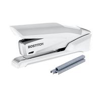 Bostitch Office InPOWER+28 Executive Stapler - 3 in 1 Stapler - One Finger, No Effort, Spring Powered Stapler, White/Gray (1180)