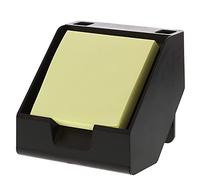 Bostitch Office Konnect Sticky Note Holder + Business Card Stand, Includes Pen Holders, Black
