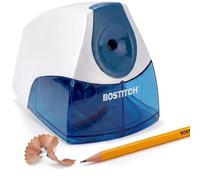 Bostitch Office Personal Electric Pencil Sharpener, Powerful Stall-Free Motor, High Capacity Shavings Tray, Blue