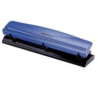Bostitch Office Premium 3 Hole Punch, 12 Sheet Capacity, Metal, Rubber Base, Easy-Clean Tray, Silver