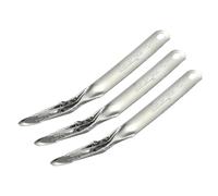 Bostitch Office Premium Staple Remover Tool, No Tear Push-Style Staple Puller, All-Metal, Chrome, Pack of 3