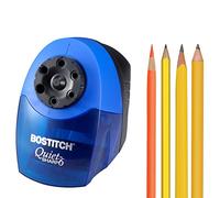 Bostitch Office QuietSharp 6 Electric Pencil Sharpener, Heavy Duty Classroom Sharpener, Size Selector with 6 Different Sizes, Perfect for Classroom and Homeschool Use, Blue
