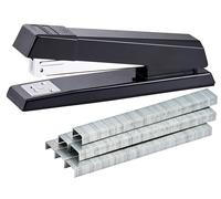 Bostitch Office Stapler, No-Jam Premium for Desktop, Includes 1,250 Staples, Full-Strip, 25 Sheet Capacity, Black