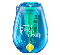Bostitch Office Pencil Sharpener Twist-N-Sharp Colored Manual Small Pencil Sharpeners Hand Held, 1 Pack, Covered, Blue Portable Handheld Sharpener with Cover, PS1-BLUE-EC