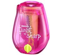 Bostitch Office Twist-n-Sharp Pencil Sharpener, for Kids & Colored Pencils, Assorted Colors (PS1-PINK-EC)