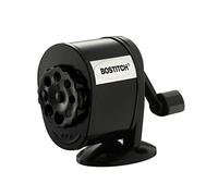 Bostitch Office Wall Mount Manual Pencil Sharpener, Tip Saver, 8 Hole Dial, 6X Longer Cutter Life, Vertical or Horizontal Mounting Black (MPS1-BLK)