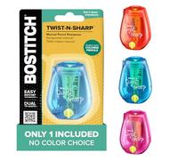Bostitch Twist-N-Sharp Pencil Sharpener, Assorted Colors (PS1-ADJ)
