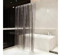 Bostofy Waterproof Shower Curtain Liner EVA 8G - Rust-Proof Hooks, Heavy-Duty Magnets - Enhance Your Bathroom with Durability and Elegance, 72L x 78H Inches