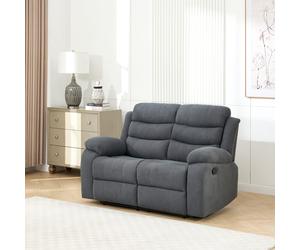 BOSTON 2 SEATER MANUAL FABRIC RECLINER SOFA