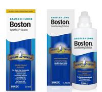Boston Advance Cleaner and Advance Conditioning Solution, Conditioner Contact Lens Solution for Rigid Gas Permeable and Hard Contact Lenses, 1 x 30 ml Cleaner, 1 x 120 ml