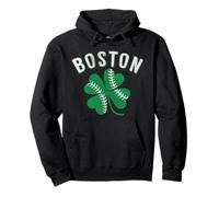 Boston Baseball Shamrock Lucky Clover St Patrick's Day Pullover Hoodie