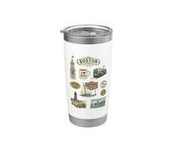 Boston Beantown Est 1630 North End District Massachusetts Stainless Steel Insulated Tumbler