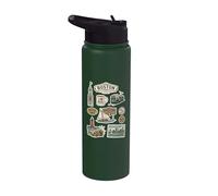 Boston Beantown Est 1630 North End District Massachusetts Stainless Steel Insulated Water Bottle