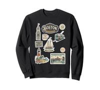 Boston Beantown Harbor Charles River North End District Sweatshirt