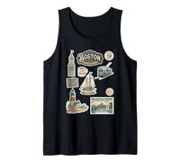 Boston Beantown Harbor Charles River North End District Tank Top