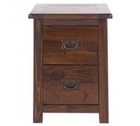 Core Boston Elegant Dark Pine 2 Drawer Petite Bedside Cabinet
