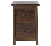 Boston Bedside Cabinet - 2 Drawer Petite - Dark Wood