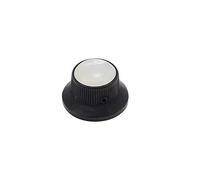 Boston Bell Knob Cup Button with Mother of Pearl Inlay Black