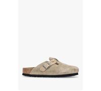 Boston Braided Taupe Suede Leather Clogs - Taupe Suede / 39