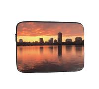 Boston Charles River City Skyline Sunset Laptop Case 17 inch, TSA Laptop Sleeve Shockproof Protective Notebook Case Water Resistant Computer Carrying Cover Briefcase Handbags Men Women Computer Bag
