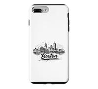 Boston City Skyline Urban Sketch Drawing Case for iPhone 7 Plus/8 Plus