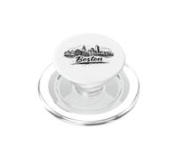 Boston City Skyline Urban Sketch Drawing PopSockets PopGrip for MagSafe