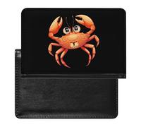 Boston Crab Passport Wallet Cute Passport Case with Card Slot Travel Passport Holder Cover
