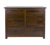 Core Products Tilsbury 3+3 Drawer Wide Chest, Brown