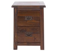 Core Boston Elegant Dark Pine 2 Drawer Petite Bedside Cabinet