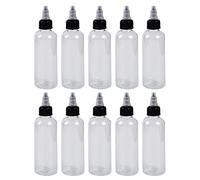 Boston Dispensing Squeeze Bottles, 20 Pack PET Plastic Round Bottle with Twist Top Cap, Empty Boston Dispensing for Icing, Cookie Decorating, Sauces, Condiments, 100ML