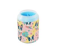 Boston Dog Pastel Color Reusable Dog Foot Washer Silicone Brush Soft Feet Bathing Brush for Small Medium Large Breed Dogs/Cats