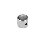 Boston Dome Knob with Black Bead Insert 18 x 18 mm with Screw Chrome