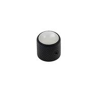 Boston Dome Knob with Mother of Pearl Insert 18 x 18 mm with Screw Black