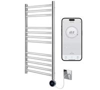 Boston Electric WiFi Heated Towel Rail Stainless Steel 400mm W x 800mm H