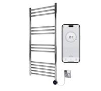 Boston Electric WiFi Heated Towel Rail Stainless Steel 500mm W x 1000mm H