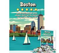Boston Funny Dark Humor Review 1000 Piece Jigsaws for Teenagers Boost Memory Retention Effectively Calming Relaxing Leisure Game (50x75cm)