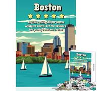 Boston Funny Dark Humor Review for Adults 1000 Piece Puzzle Train Logical Thinking And Problem-solving Relaxing Stress Free Enjoyment (38x26cm)