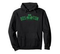 Boston Green Shamrock Irish Fan Resident Visitor Student Pullover Hoodie