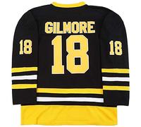 Boston Happy Gilmore #18 Adam Sandler 1996 Movie Ice Hockey Jersey Stitched Letters and Numbers S-XXXL, Black, XL