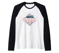 Boston in Massachusetts America Vintage USA Souvenir Raglan Baseball Tee