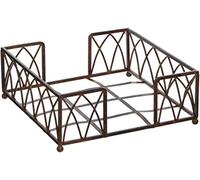 Boston International BID56 Aged Chestnut Lunch Napkin Caddy, Arch Design, Paper