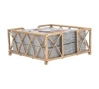 Boston International BID96 Arch Design Cocktail Napkin Holder Caddy, Cardboard, Gold Leaf