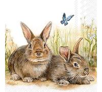 Boston International C805000 IHR Cocktail Beverage Paper Napkins, Bunny and Clyde