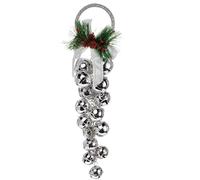 Boston International Christmas Door Hanger Winter Holiday Doorknob Decorations for Home, 15.5", Silver Bunch Jingle Bells