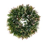Boston International Decorative Front Door/Wall Wreath, 12.5-Inches, Laurel Leaves