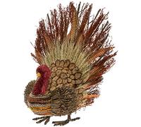 Boston International Fall Autumn Harvest Thanksgiving Tabletop Turkey Figurine Decoration, 16-Inches, Lance The Twig & Feather Turkey