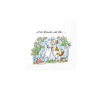 Boston International IHR 3-Ply Paper Napkins, 20-Count Lunch Size, Cats Friends