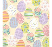 Boston International IHR 3-Ply Paper Napkins, 20-Count Lunch Size, Eggstra Eggs Cream