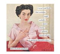 Boston International IHR Anne Taintor, 20 Count Cocktail Beverage Paper Napkins, 5 x 5-Inches, I Won't Eat (C817800)